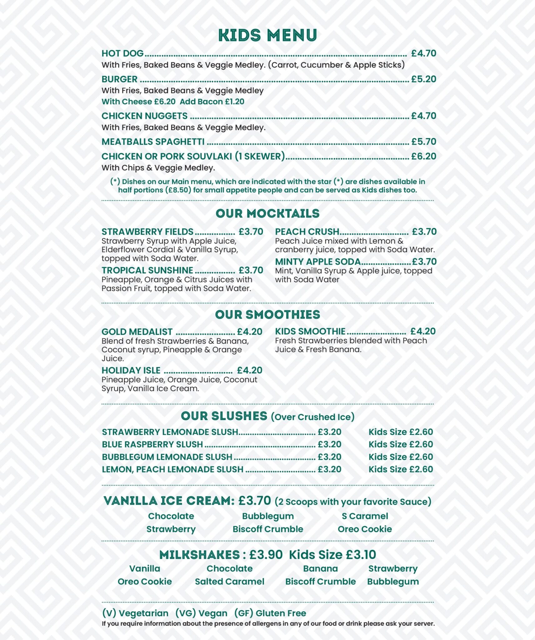 Menus Anchor Tilsworth